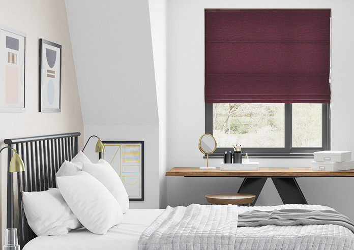 Maurice, Aubergine - Roman Blind - Image 3